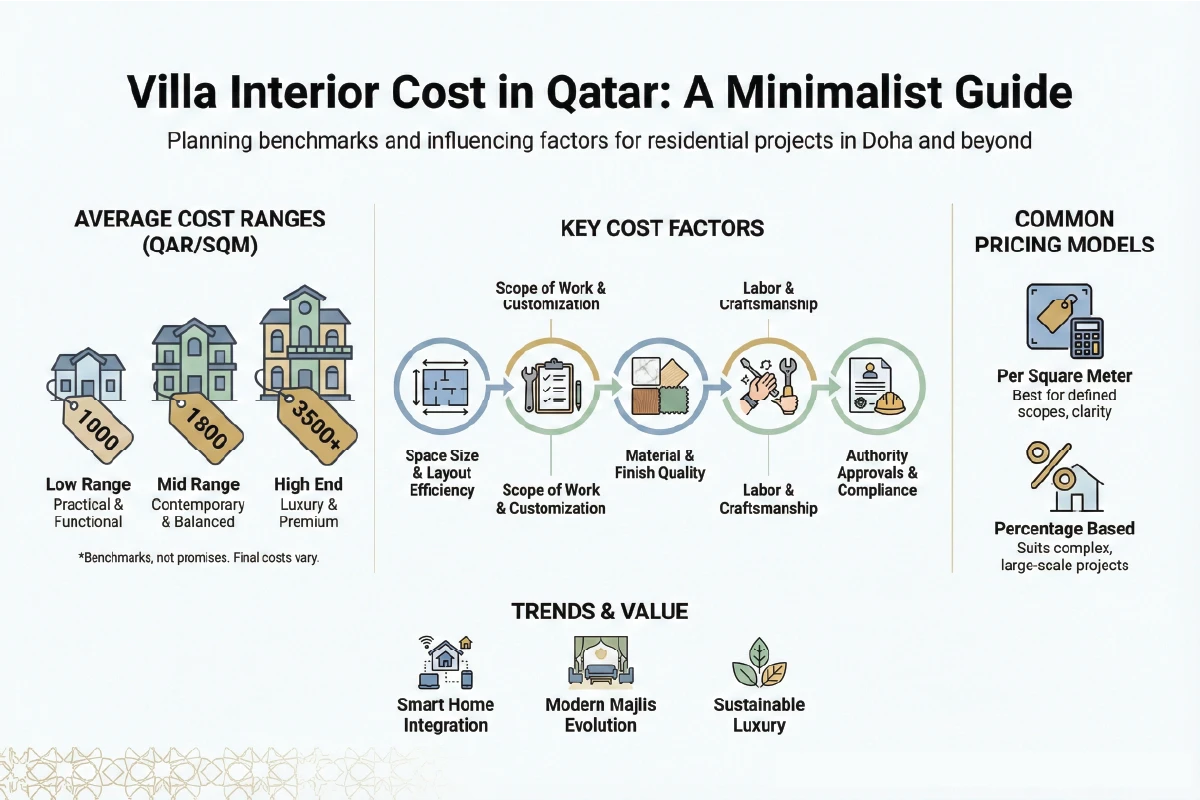 Villa Interior Cost In Qatar: Design, Fit Out, And Approval Overview