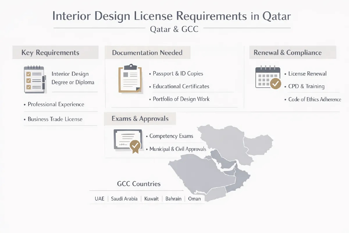 Interior Design License Requirements in Qatar and the GCC: What Clients Should Verify